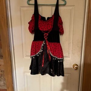 Red & Black Gothic Dress size medium